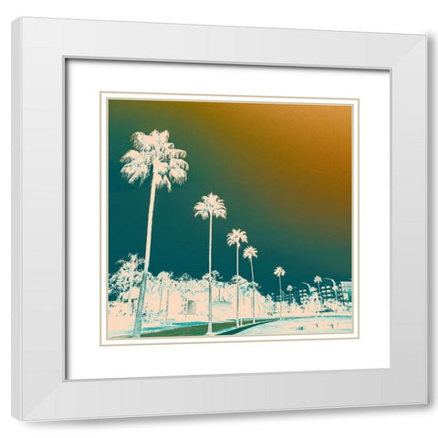 Hotel Drive  White Modern Wood Framed Art Print with Double Matting by J:L Design