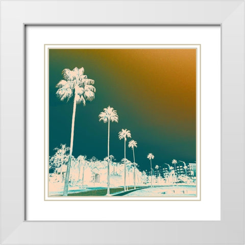 Hotel Drive  White Modern Wood Framed Art Print with Double Matting by J:L Design