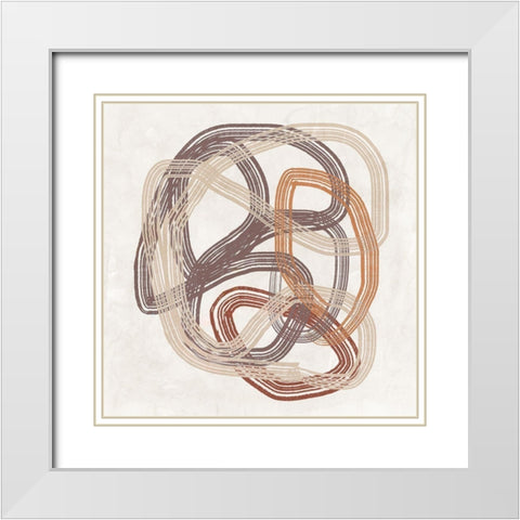 Trinity II White Modern Wood Framed Art Print with Double Matting by J:L Design