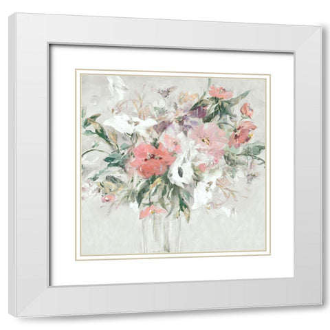 Floral Bouquet  White Modern Wood Framed Art Print with Double Matting by Pepe, Susan