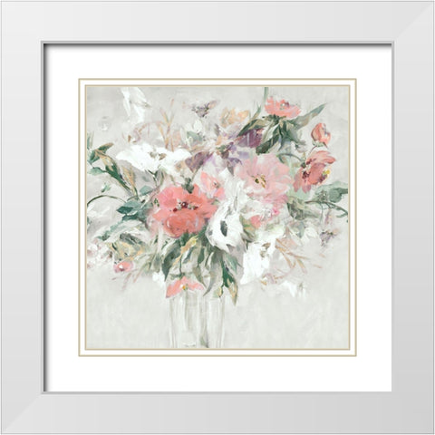 Floral Bouquet  White Modern Wood Framed Art Print with Double Matting by Pepe, Susan