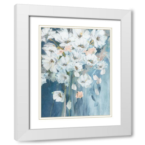 Bouquet of White PoppiesÂ  White Modern Wood Framed Art Print with Double Matting by Pepe, Susan