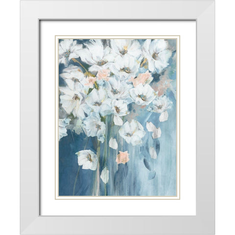 Bouquet of White PoppiesÂ  White Modern Wood Framed Art Print with Double Matting by Pepe, Susan