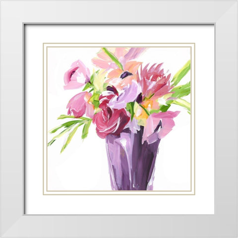 Bold Flowers II  White Modern Wood Framed Art Print with Double Matting by Pepe, Susan
