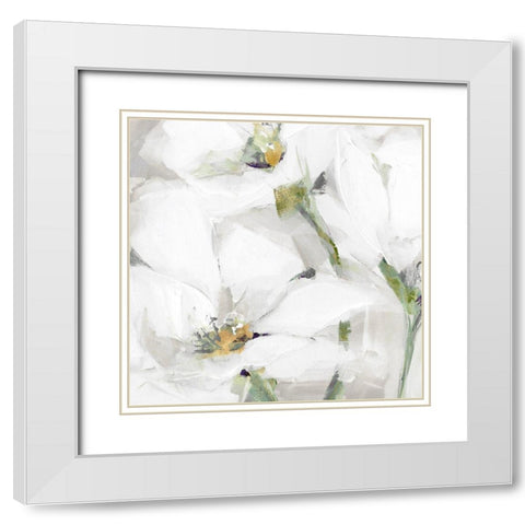 White Purity  White Modern Wood Framed Art Print with Double Matting by Pepe, Susan