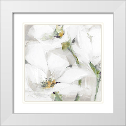 White Purity  White Modern Wood Framed Art Print with Double Matting by Pepe, Susan
