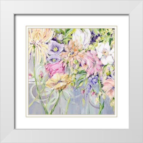 Garden Song  White Modern Wood Framed Art Print with Double Matting by Pepe, Susan