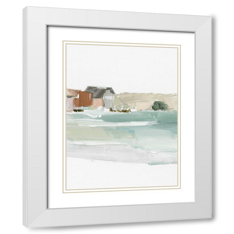 Seaside Tranquility II White Modern Wood Framed Art Print with Double Matting by Pepe, Susan