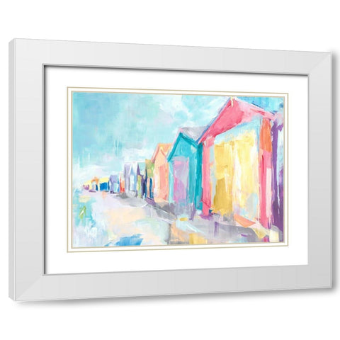 Brighton Beach  White Modern Wood Framed Art Print with Double Matting by Pepe, Susan