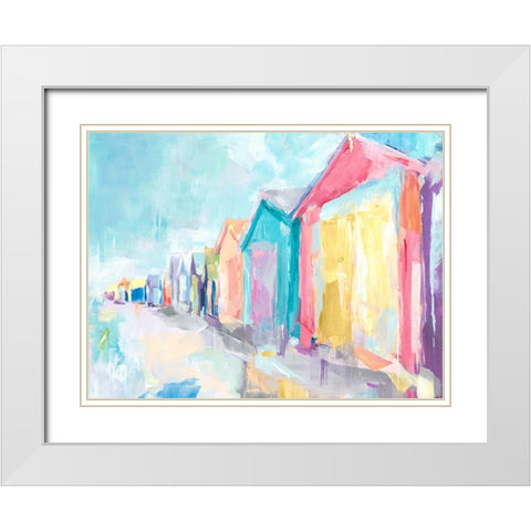 Brighton Beach  White Modern Wood Framed Art Print with Double Matting by Pepe, Susan