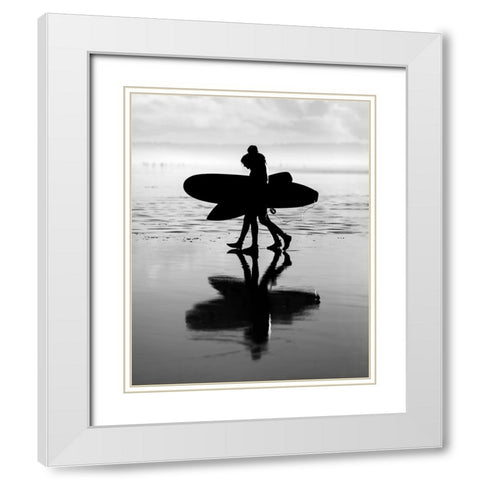 Dream in Black and White  White Modern Wood Framed Art Print with Double Matting by Paul, Martin