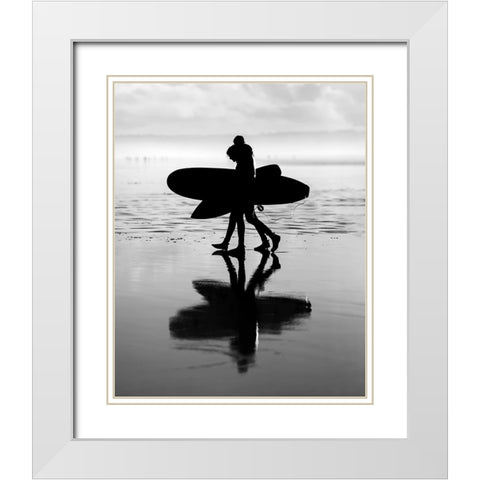 Dream in Black and White  White Modern Wood Framed Art Print with Double Matting by Paul, Martin