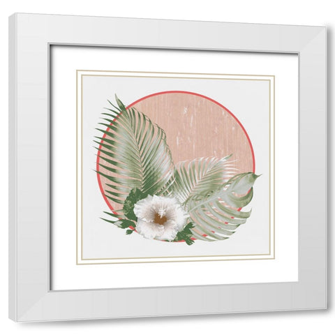 Tropical Island White Modern Wood Framed Art Print with Double Matting by Surma