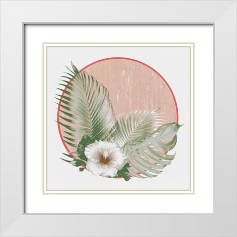 Tropical Island White Modern Wood Framed Art Print with Double Matting by Surma