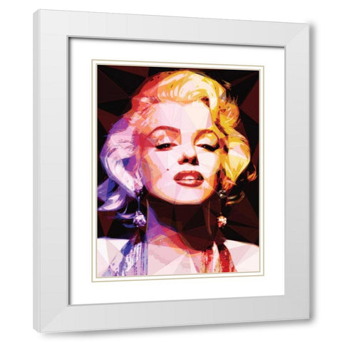 Marilyn White Modern Wood Framed Art Print with Double Matting by Varrasso, Enrico