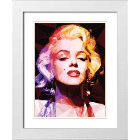 Marilyn White Modern Wood Framed Art Print with Double Matting by Varrasso, Enrico