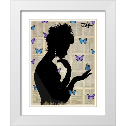 Loui  JoverÂ  White Modern Wood Framed Art Print with Double Matting by Blue ButterflightÂ 