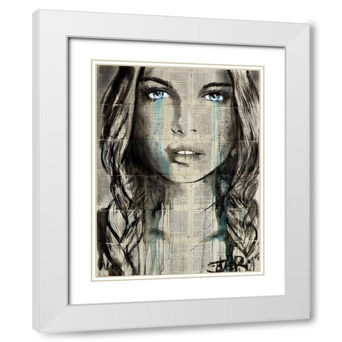 Blue Shore  White Modern Wood Framed Art Print with Double Matting by Jover, Loui