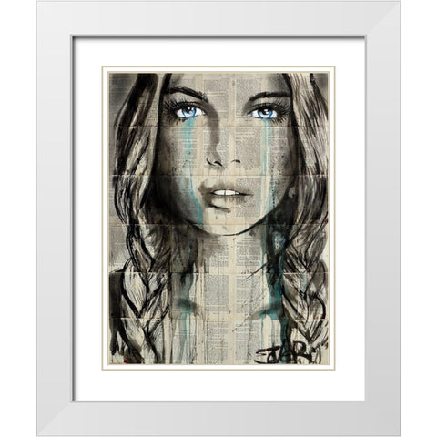 Blue Shore  White Modern Wood Framed Art Print with Double Matting by Jover, Loui