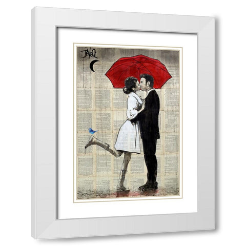Magical Rain White Modern Wood Framed Art Print with Double Matting by Jover, Loui