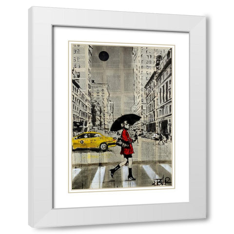 Red Coat White Modern Wood Framed Art Print with Double Matting by Jover, Loui