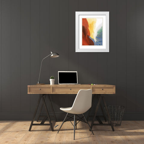 Ecstatic Dance II White Modern Wood Framed Art Print with Double Matting by McFarland, Vicki