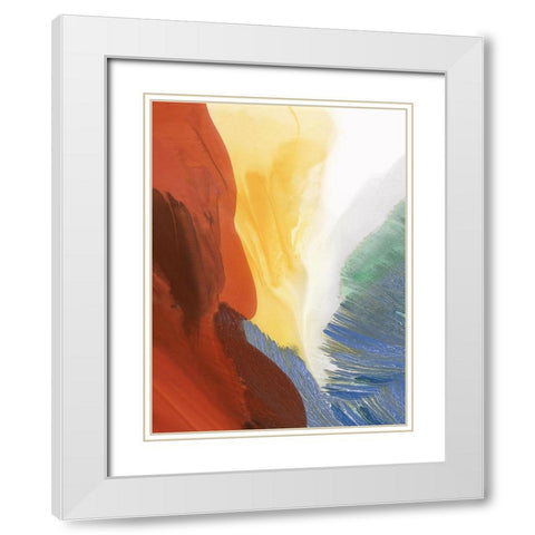 Ecstatic Dance II White Modern Wood Framed Art Print with Double Matting by McFarland, Vicki