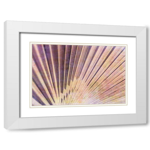 Palm Leaf Elements II White Modern Wood Framed Art Print with Double Matting by Vincze