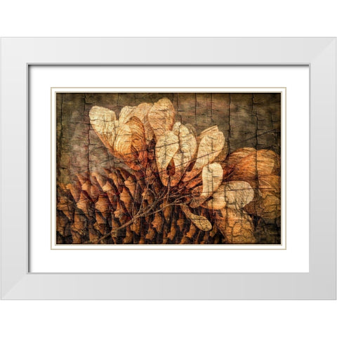 Autumnal Details I White Modern Wood Framed Art Print with Double Matting by Vincze