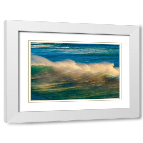 Liquid Ocean White Modern Wood Framed Art Print with Double Matting by Stahl, David