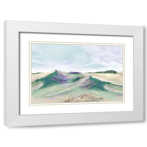 Calming Oasis II White Modern Wood Framed Art Print with Double Matting by Mavis, Luna