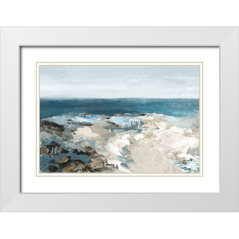 The Shore I  White Modern Wood Framed Art Print with Double Matting by Mavis, Luna