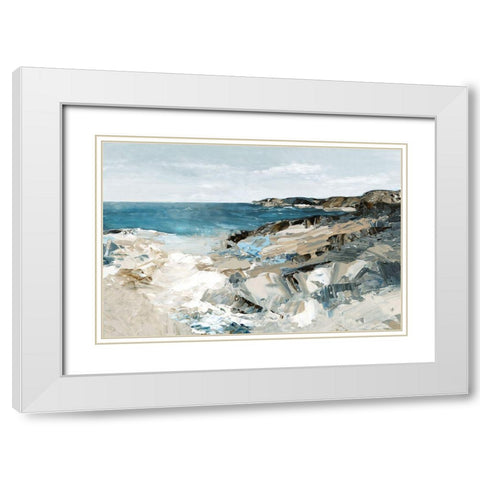 The Shore II White Modern Wood Framed Art Print with Double Matting by Mavis, Luna