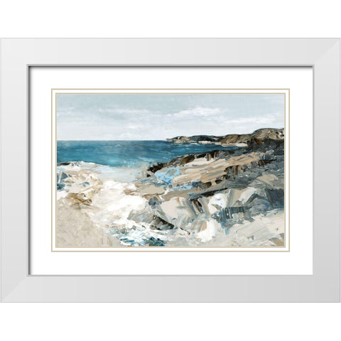 The Shore II White Modern Wood Framed Art Print with Double Matting by Mavis, Luna