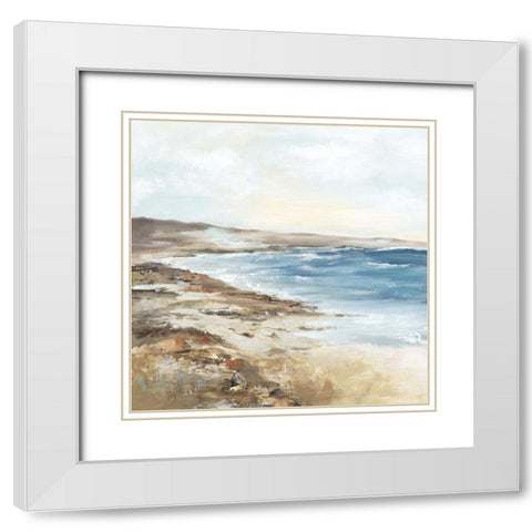 Sea Poetry I  White Modern Wood Framed Art Print with Double Matting by Mavis, Luna