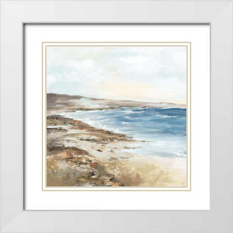 Sea Poetry I  White Modern Wood Framed Art Print with Double Matting by Mavis, Luna