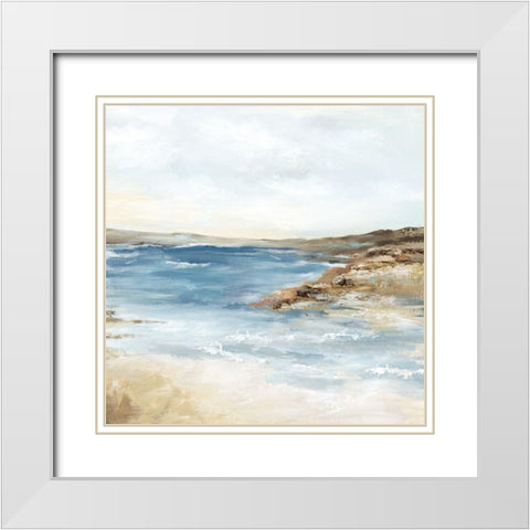 Sea Poetry II White Modern Wood Framed Art Print with Double Matting by Mavis, Luna