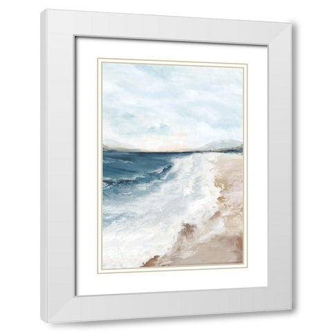 Walk on Beach I  White Modern Wood Framed Art Print with Double Matting by Mavis, Luna