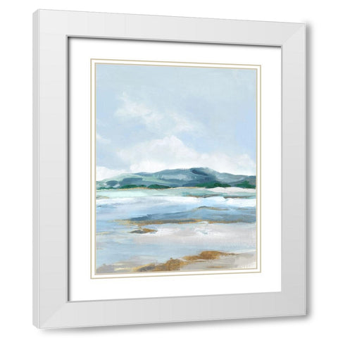Coastal Blue Mountains I White Modern Wood Framed Art Print with Double Matting by Mavis, Luna