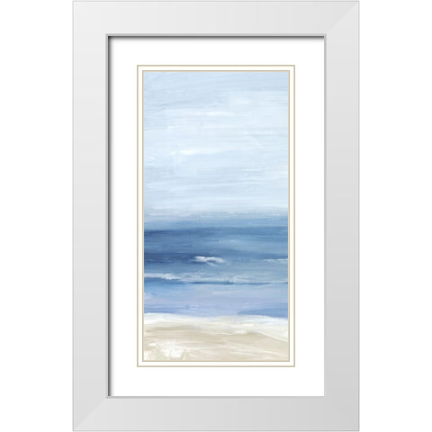 Beach Landscape I White Modern Wood Framed Art Print with Double Matting by Mavis, Luna