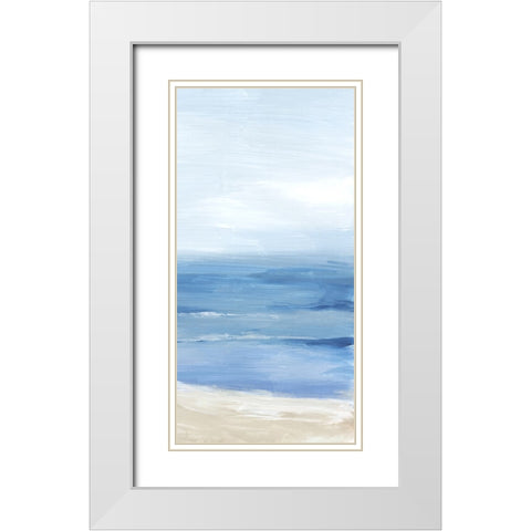 Beach Landscape II White Modern Wood Framed Art Print with Double Matting by Mavis, Luna