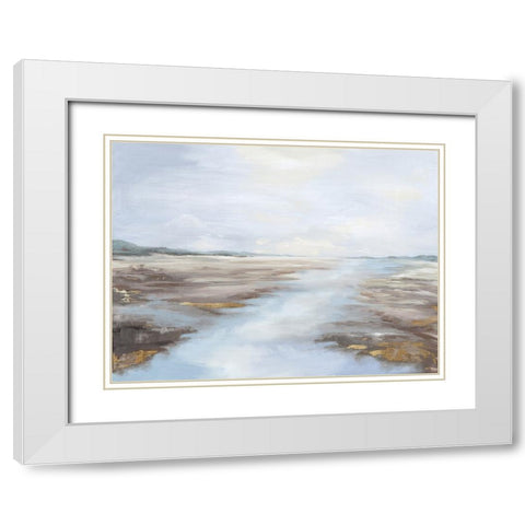 Silence of Peace White Modern Wood Framed Art Print with Double Matting by Mavis, Luna