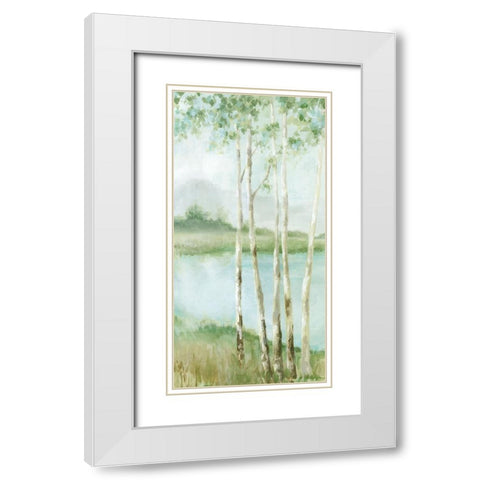 Birchwood Enchantment I White Modern Wood Framed Art Print with Double Matting by Mavis, Luna