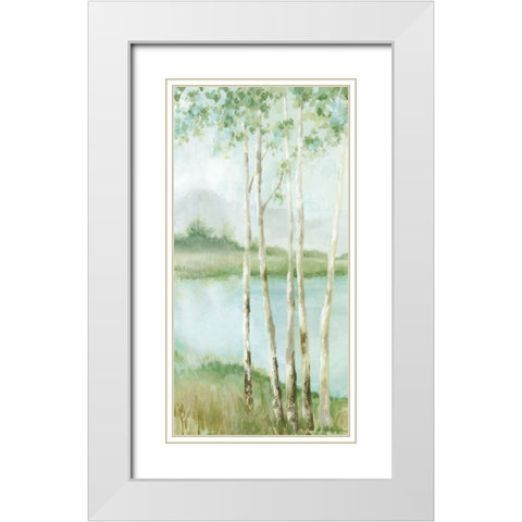 Birchwood Enchantment I White Modern Wood Framed Art Print with Double Matting by Mavis, Luna