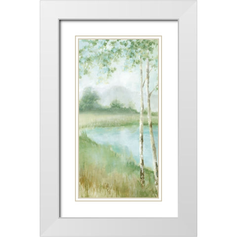 Birchwood Enchantment II White Modern Wood Framed Art Print with Double Matting by Mavis, Luna