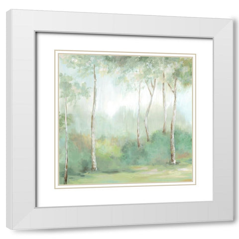 Foggy Forest Mystery I White Modern Wood Framed Art Print with Double Matting by Mavis, Luna