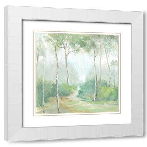 Foggy Forest Mystery II White Modern Wood Framed Art Print with Double Matting by Mavis, Luna