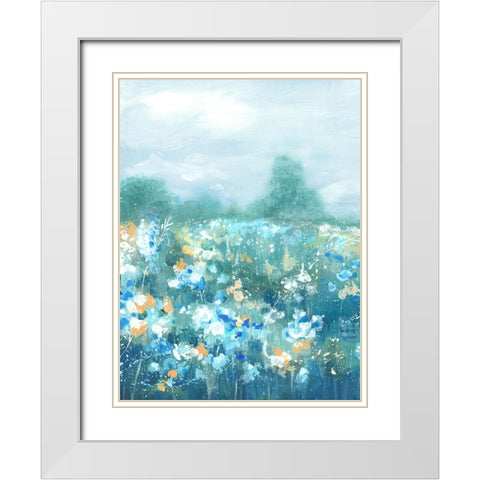 Wild Flower Oasis I White Modern Wood Framed Art Print with Double Matting by Mavis, Luna
