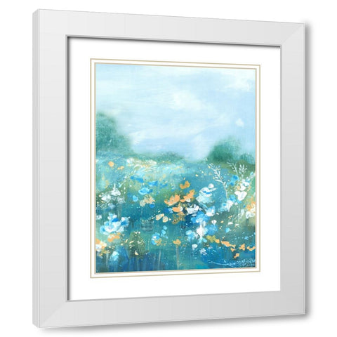 Wild Flower Oasis II White Modern Wood Framed Art Print with Double Matting by Mavis, Luna