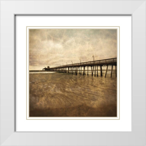 Vintage Pier II White Modern Wood Framed Art Print with Double Matting by Hartson-Weddle, Ryan